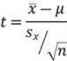 statisical formula