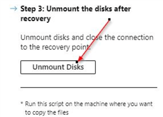 azure file recovery unmount