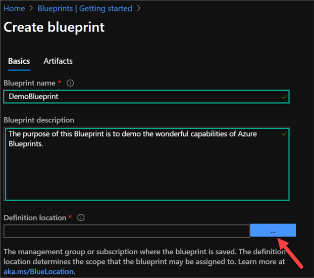 CreateBlueprint Description of Create Blueprint