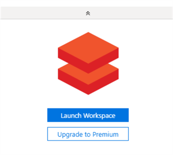 Shows the Launce Workspace button to get into the Databricks resource