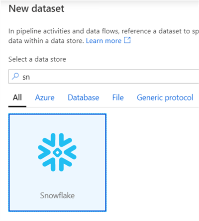 create snowflake dataset