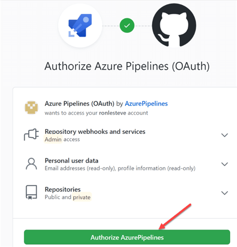 Step to authorize azure pipelines