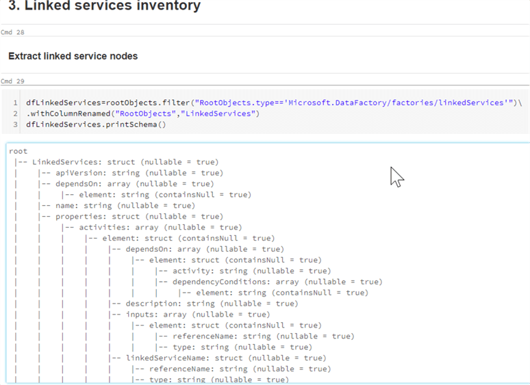 linked services inventory