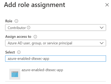 assign app to contributor role