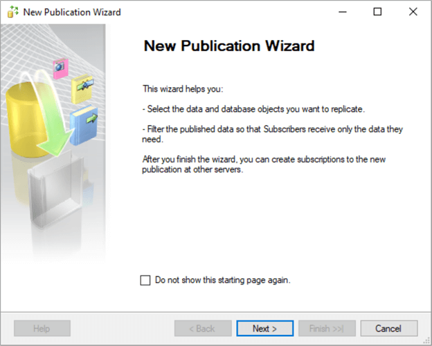 New Publication Wizard