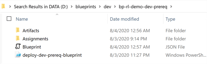 bp-rl-demo-dev-prereq prereq bp folder structure