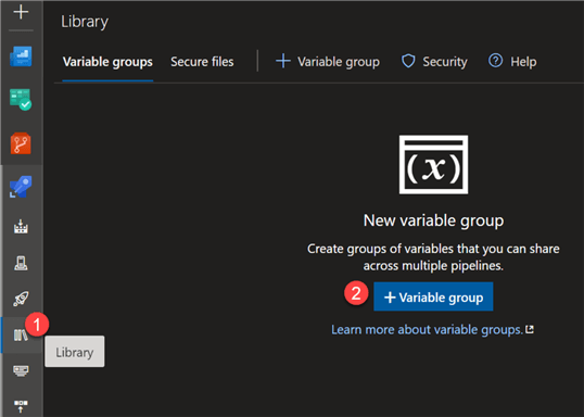 ADOVariableGroups ADO Variable Groups in library