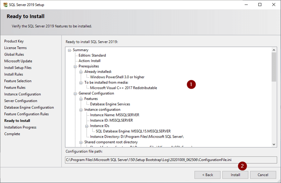 SQL Server 2019 Install Screen 16