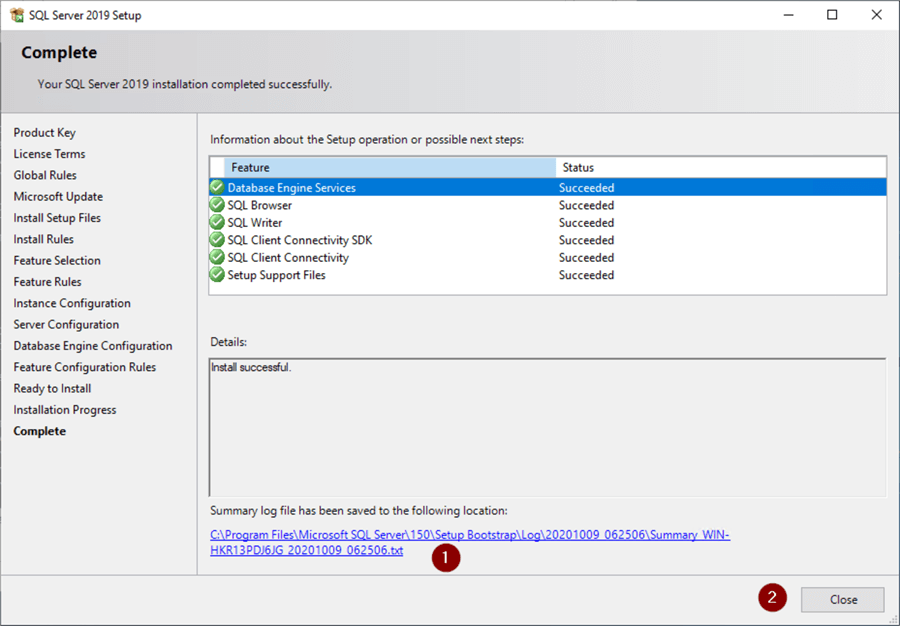 SQL Server 2019 Install Screen 17