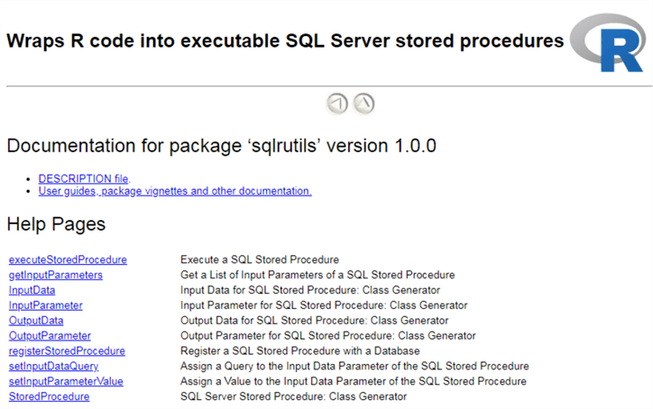 wraps r code into executable sql server stored procedures 
