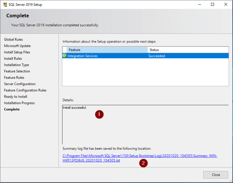 SSIS Install Screen 11