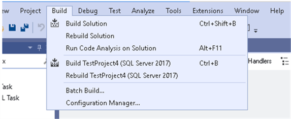 Building SSIS solution from Visual Studio