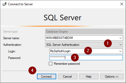 sql server authentication