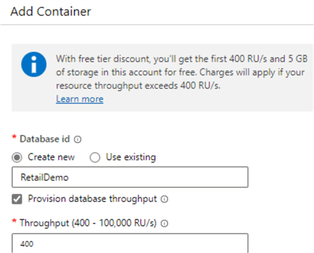 AddContainer Configure the container details