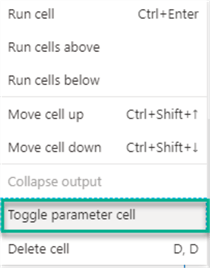 ToggleParameter Toggle the Parameter cell