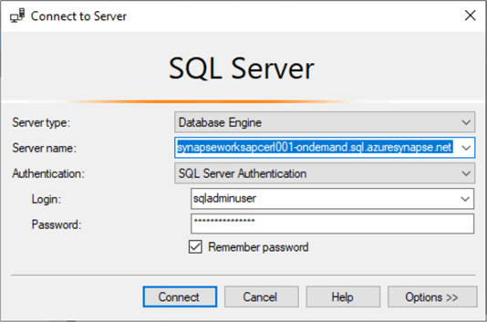 ConnectSSMS Connect to SSMS with the SQL Connection