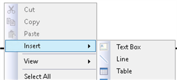 Adding a table component to the report designer