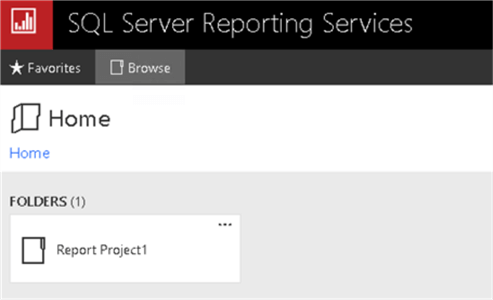 Deployed report project in SSRS portal