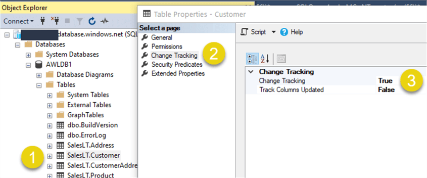 configure change tracking