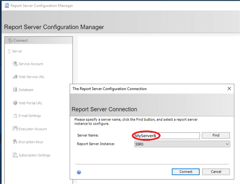 report server configuration manager