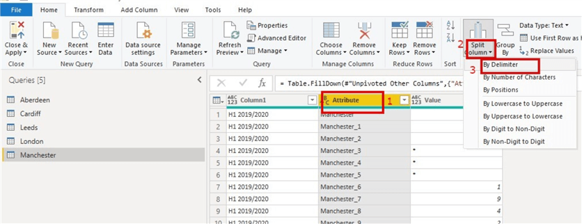 Snapshot showing how to split and remove other characters from the city name