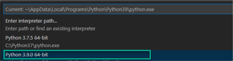 VerifyInterpreter Step to verify python interprter