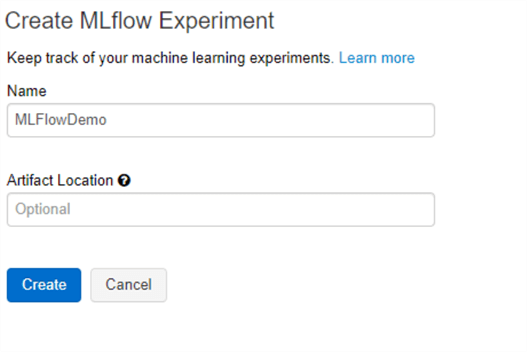 CreateExperiment Create experiment for MLFlow