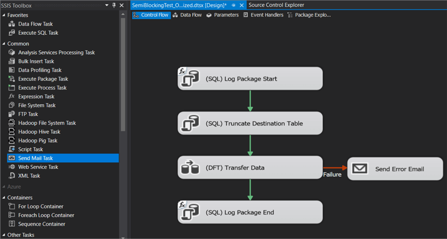 control flow with ssis toolbox