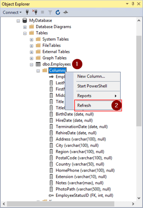 Check for Column Existence - SSMS