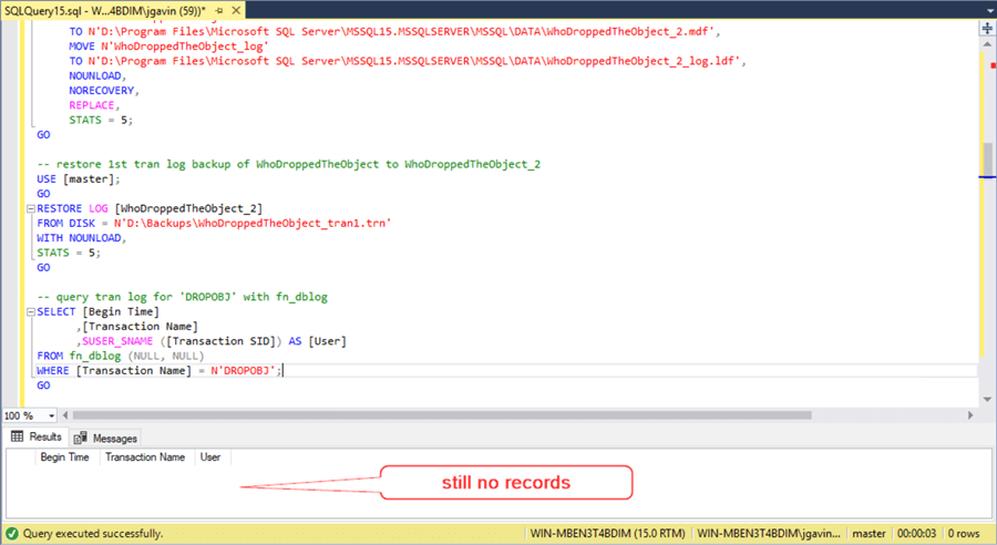 find out who dropped sql server object