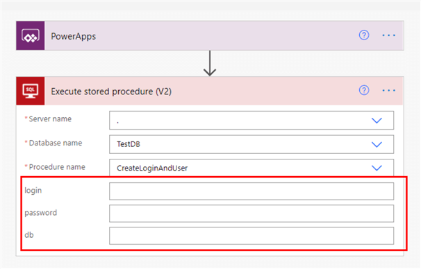 Power Automate execute stored procedure action