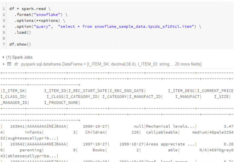 Readsnow2 read another table from snowflake / databricks