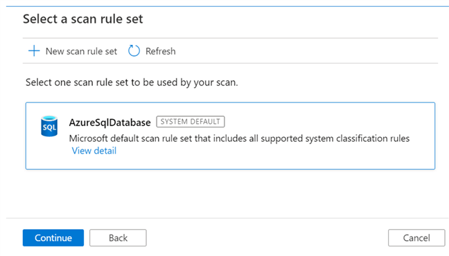 CreateScanRuleSet Can select a scan ruleset 