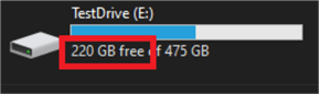 disk free space