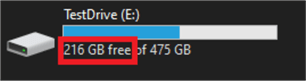 disk free space