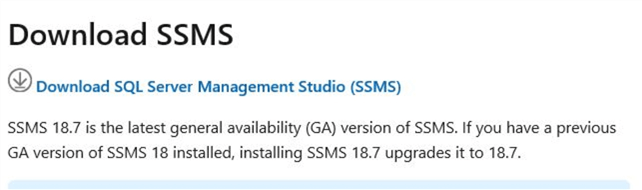 Open SSMS download page