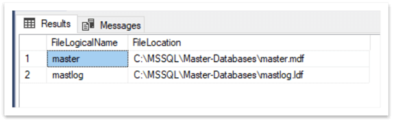 master database files location