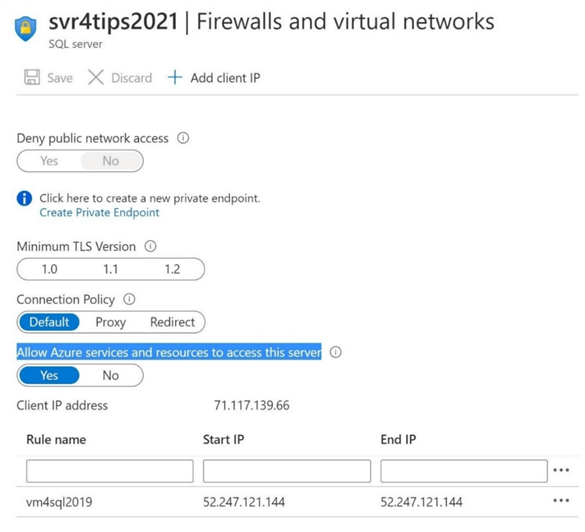 Parameter Driven Pipelines - Changing firewall settings for Azure SQL database