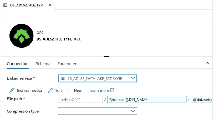ADLS & ADF - Support Multiple File Formats - Orc File Format - Connection String