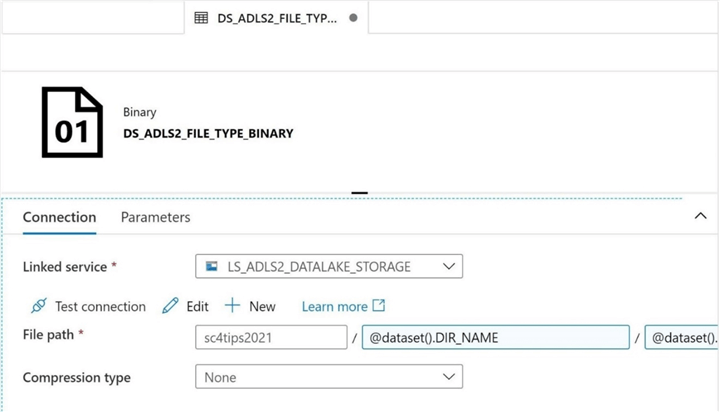 ADLS & ADF - Support Multiple File Formats - Binary File Format - Connection String