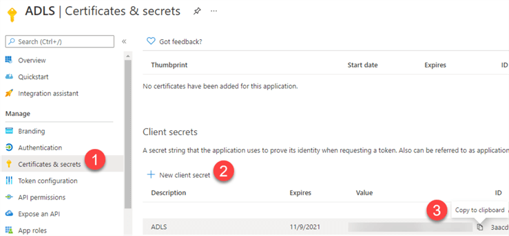 AddSecret Add new client secret