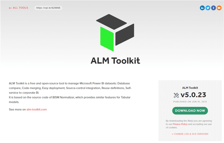 ALM Toolkit download page from sqlbi  