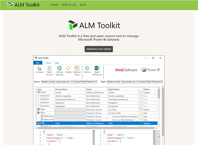 ALM Toolkit download page 