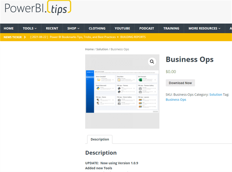 Business Ops download page 