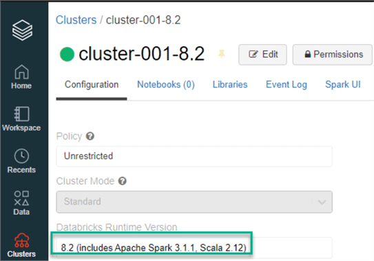 CreateCluster Create 8.2 runtime cluster