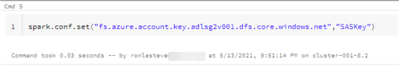SASKeyConfig Add the SAS key config to notebook