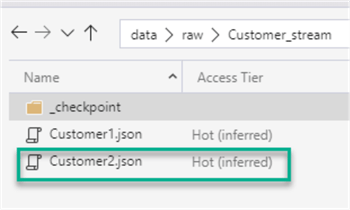 AddCustomer2Json Add the next Customer2.json file with additional columns.
