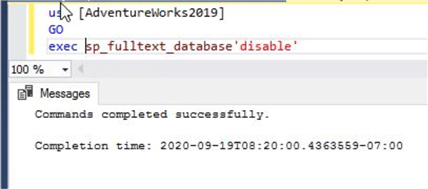 exec sp_fulltext_database