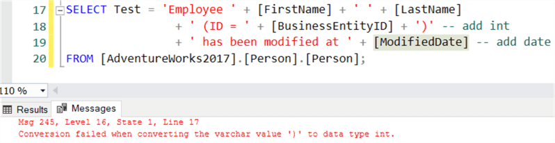 concatenation with different data types gone wrong