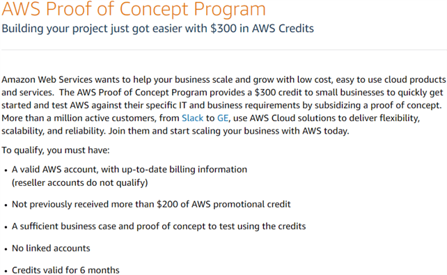 aws proof of concept